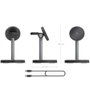 AISENS Cargador Inalámbrico 3 en 1 de 15W para Móvil, Apple Watch y Auriculares, Negro
